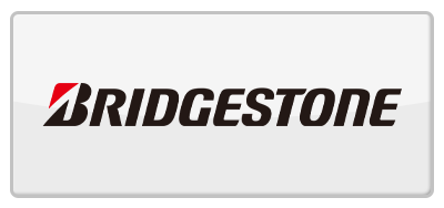 Bridgestone logo in black and red on a light gray background