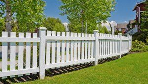 white garden fencing