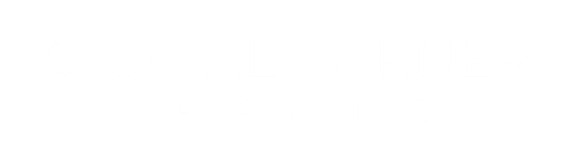 Capital Corner Apartments Logo - White