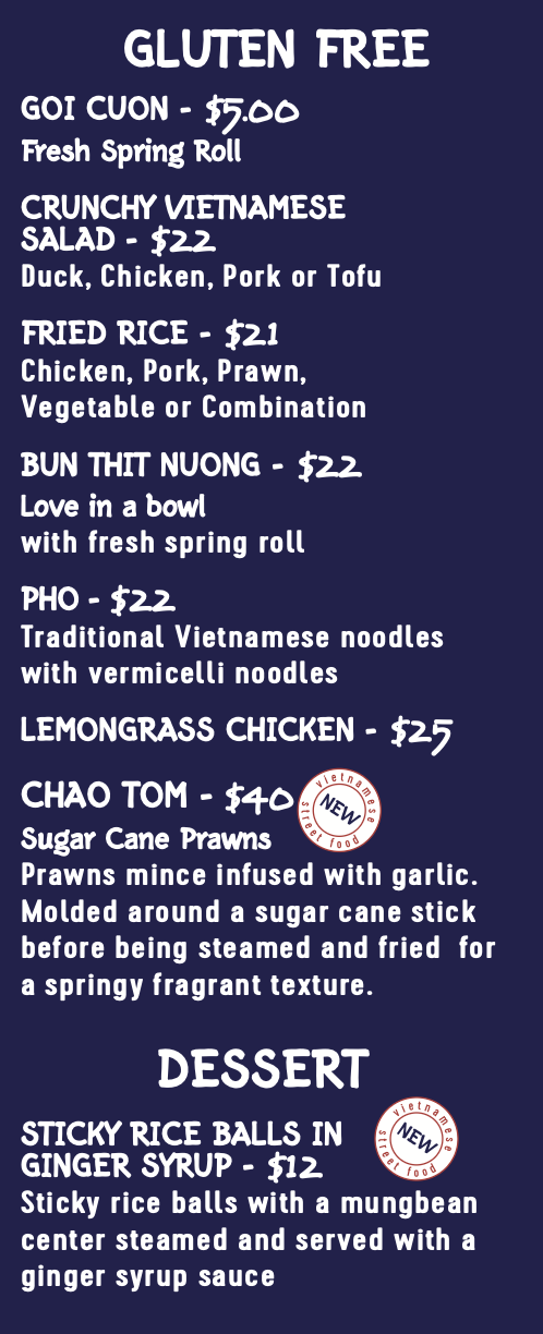 Gluten Free Menu — Blue Buffalo Café in Laurieton NSW