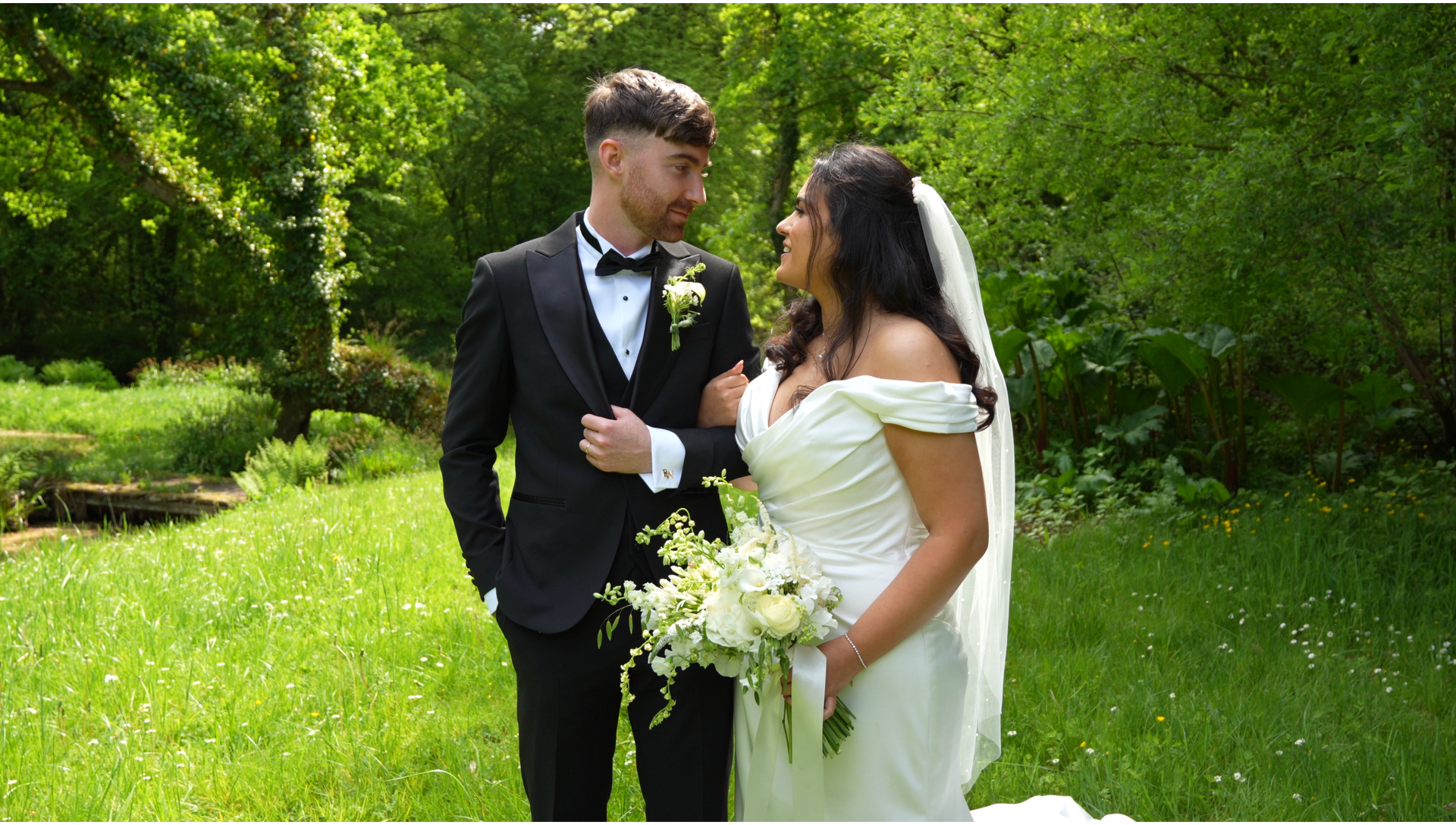 Bride & groom picture at Talhenbont Hall