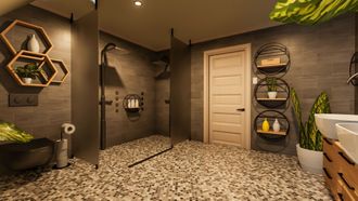 3d-rendering classic style bathroom interior