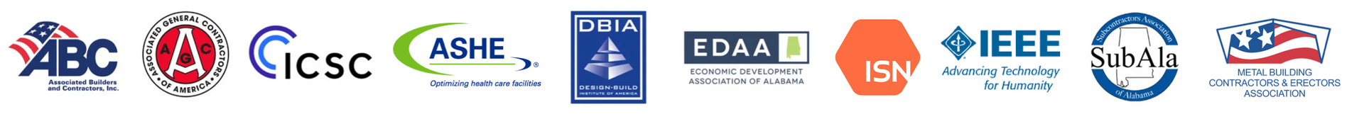 Logos of ABC, an organization with a globe, ICSC, a boat, and Sust.Co.