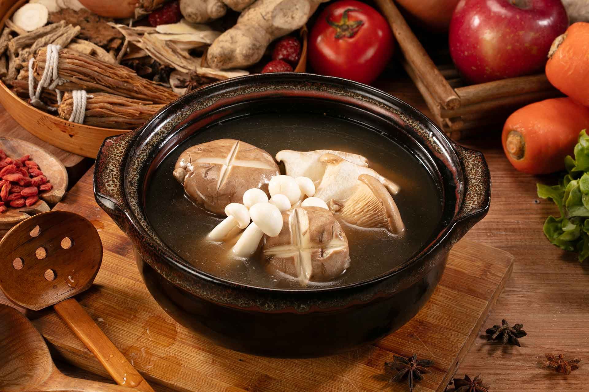 Chicken Soup with Mushrooms