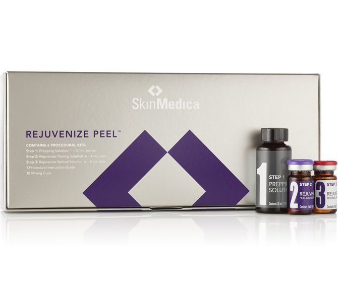 A box of skin medica rejuvenize peel products