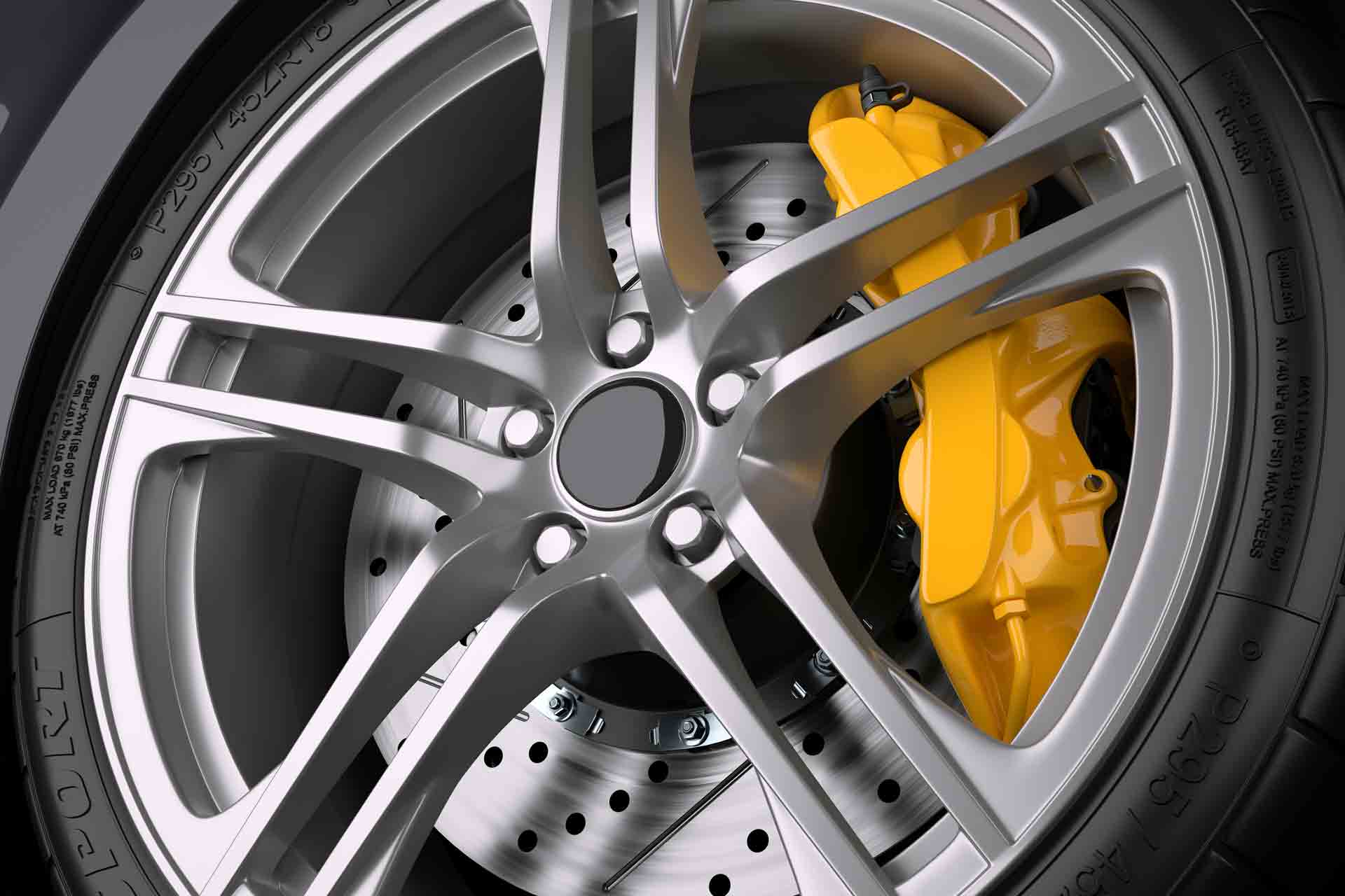 brake system on a sports car