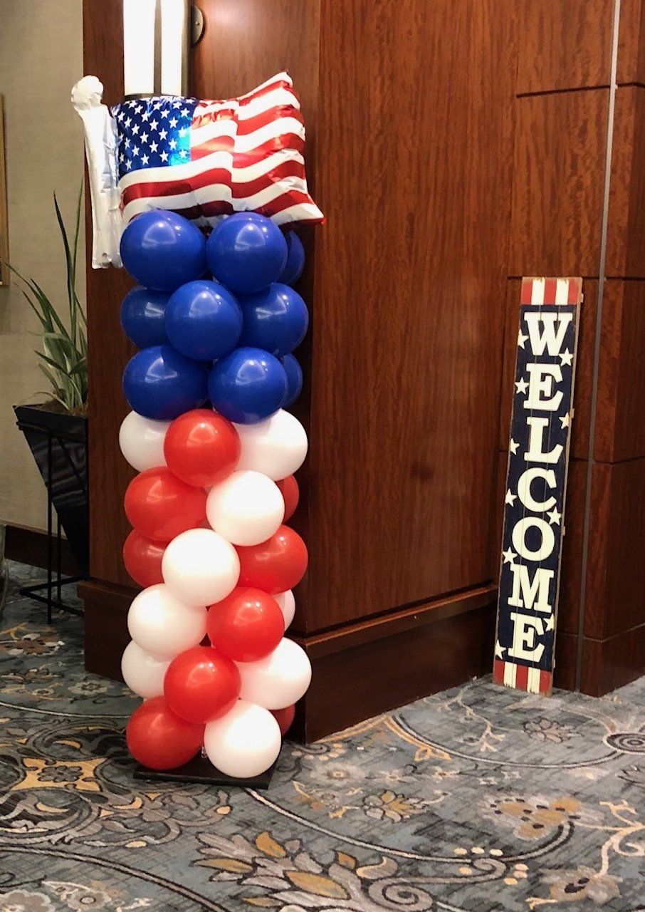 Balloon Column for Political Rally Event