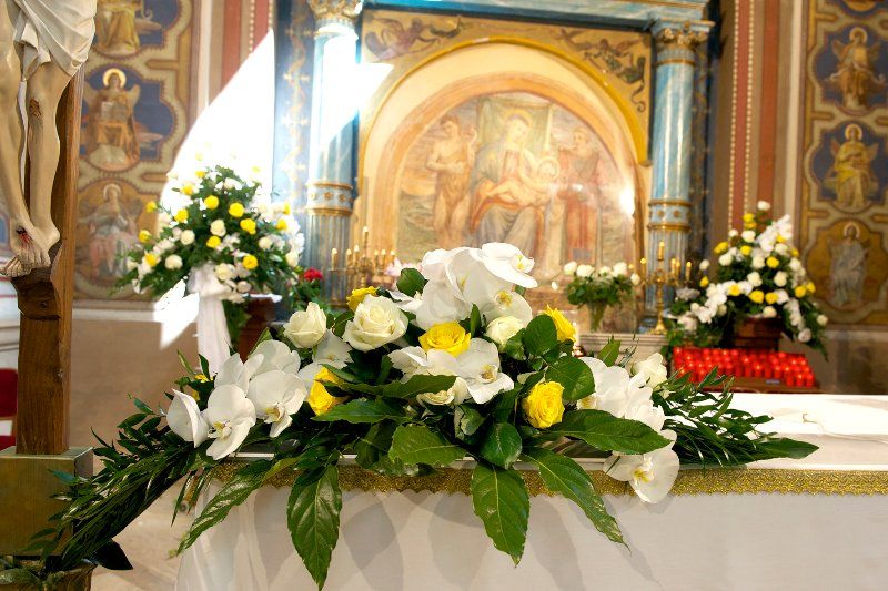 Particolare di decorazione in chiesa