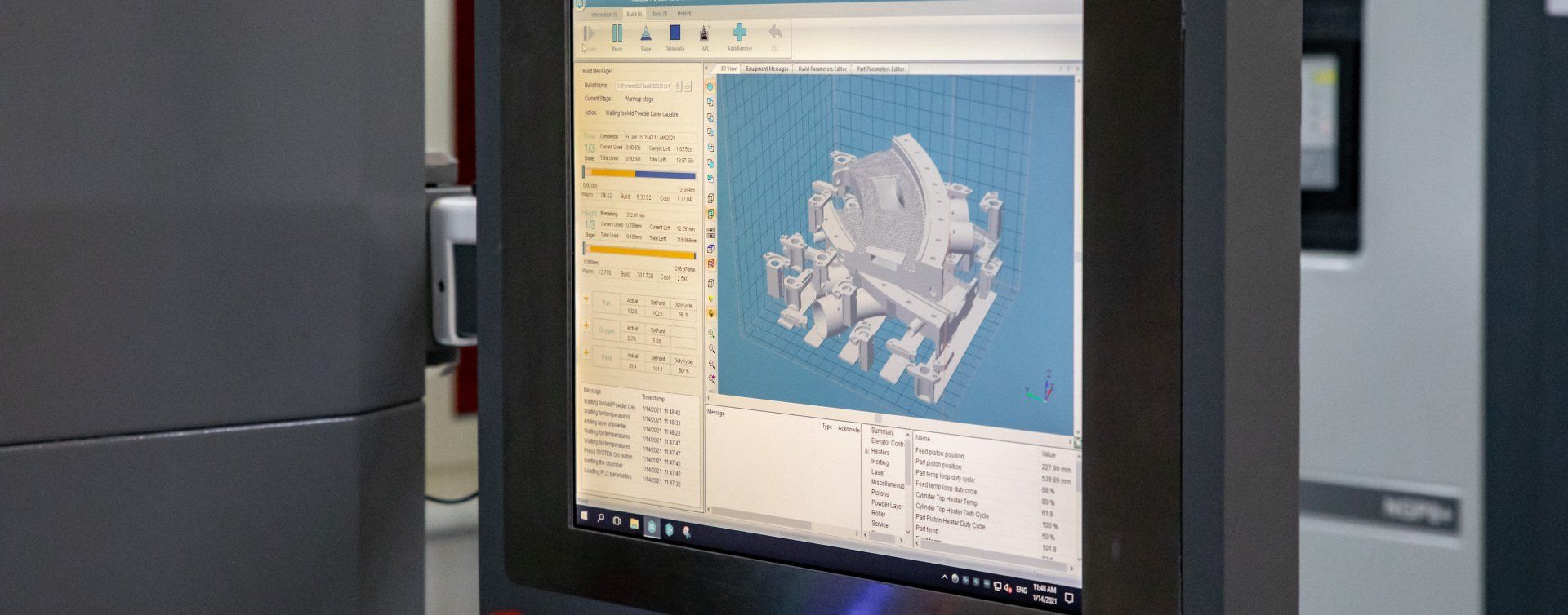 Fertigung eines Einzelteils mit der SLS Technologie
