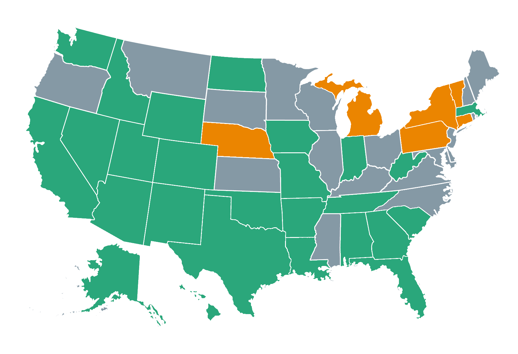 map of states served by avicenna health