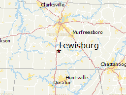 map pin pointing Lewisburg Tennessee on the map