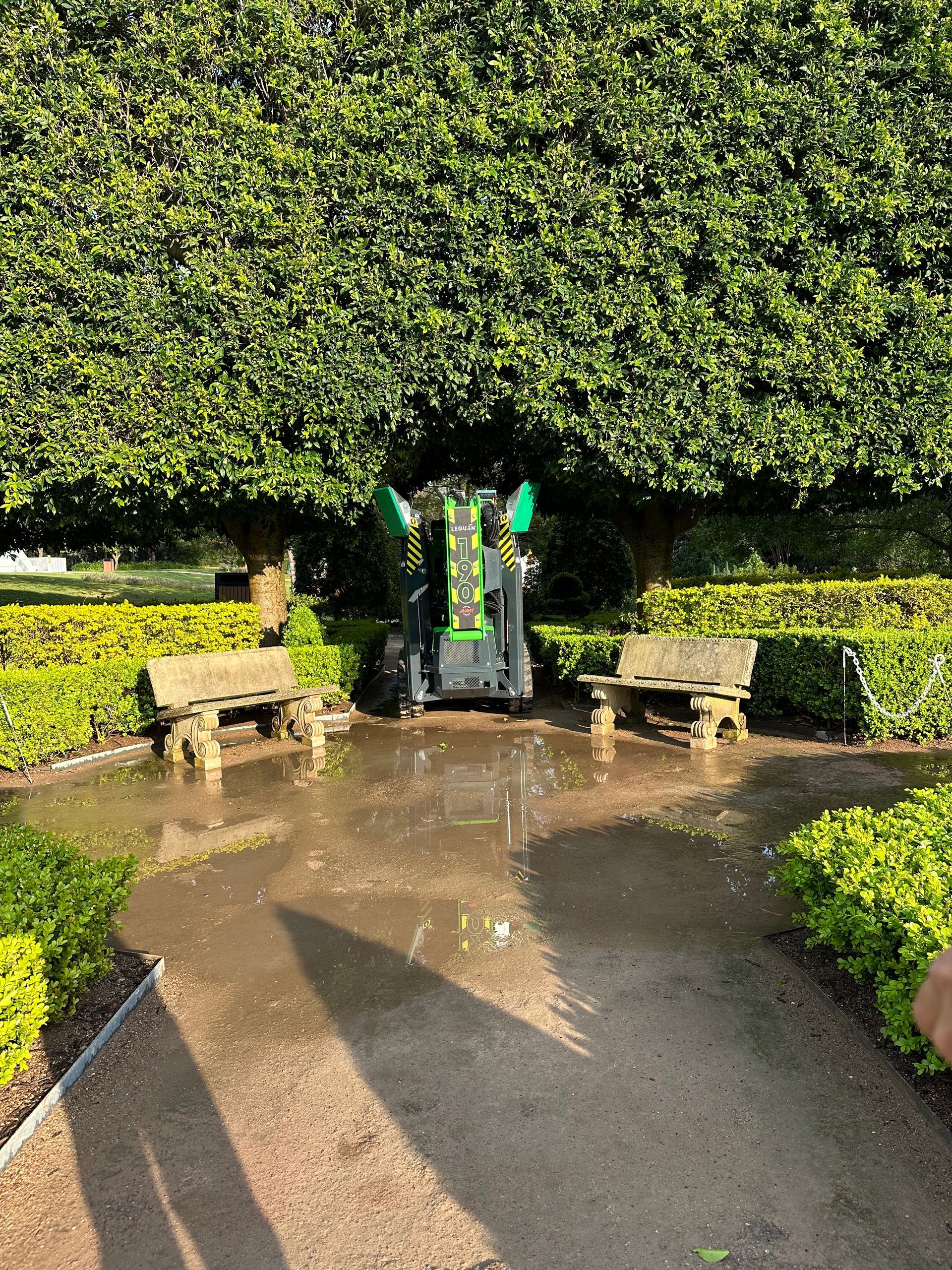 Lift Sitting In A Garden — High Work Services in Lake Macquarie, NSW