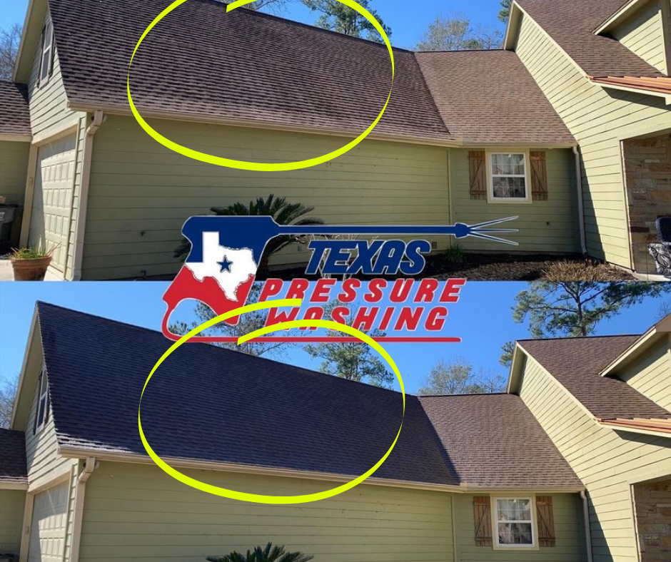 Roof washing service in Houston Texas