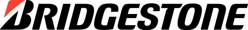 A close up of the bridgestone logo on a white background