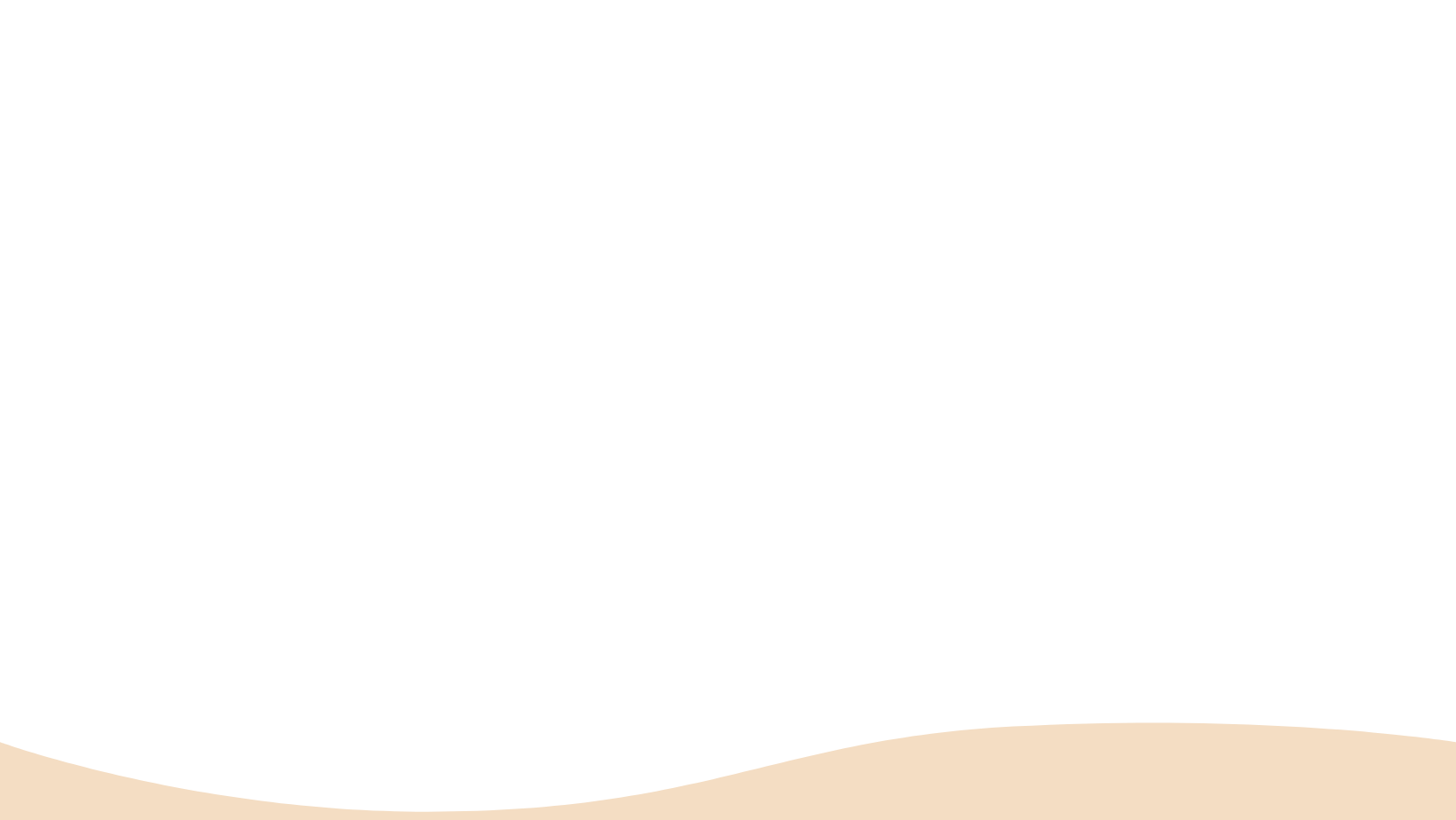 Pale orange wavy line at the bottom of the white background.