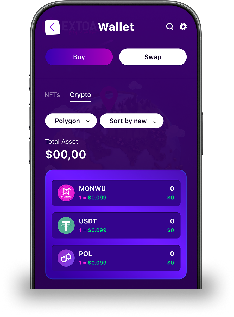 A cell phone with a wallet app open on it.