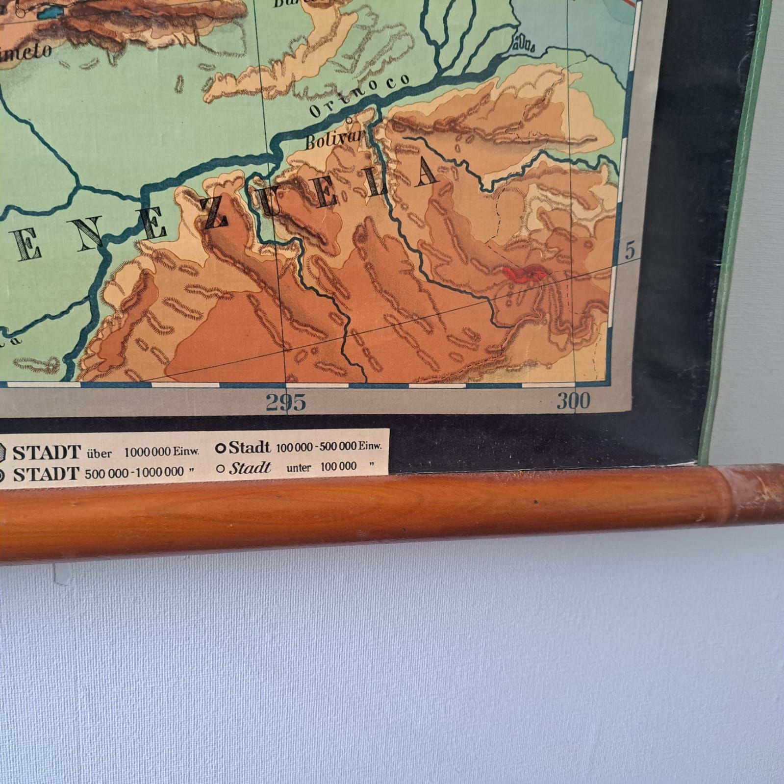 Vintage schoolkaart / landkaart