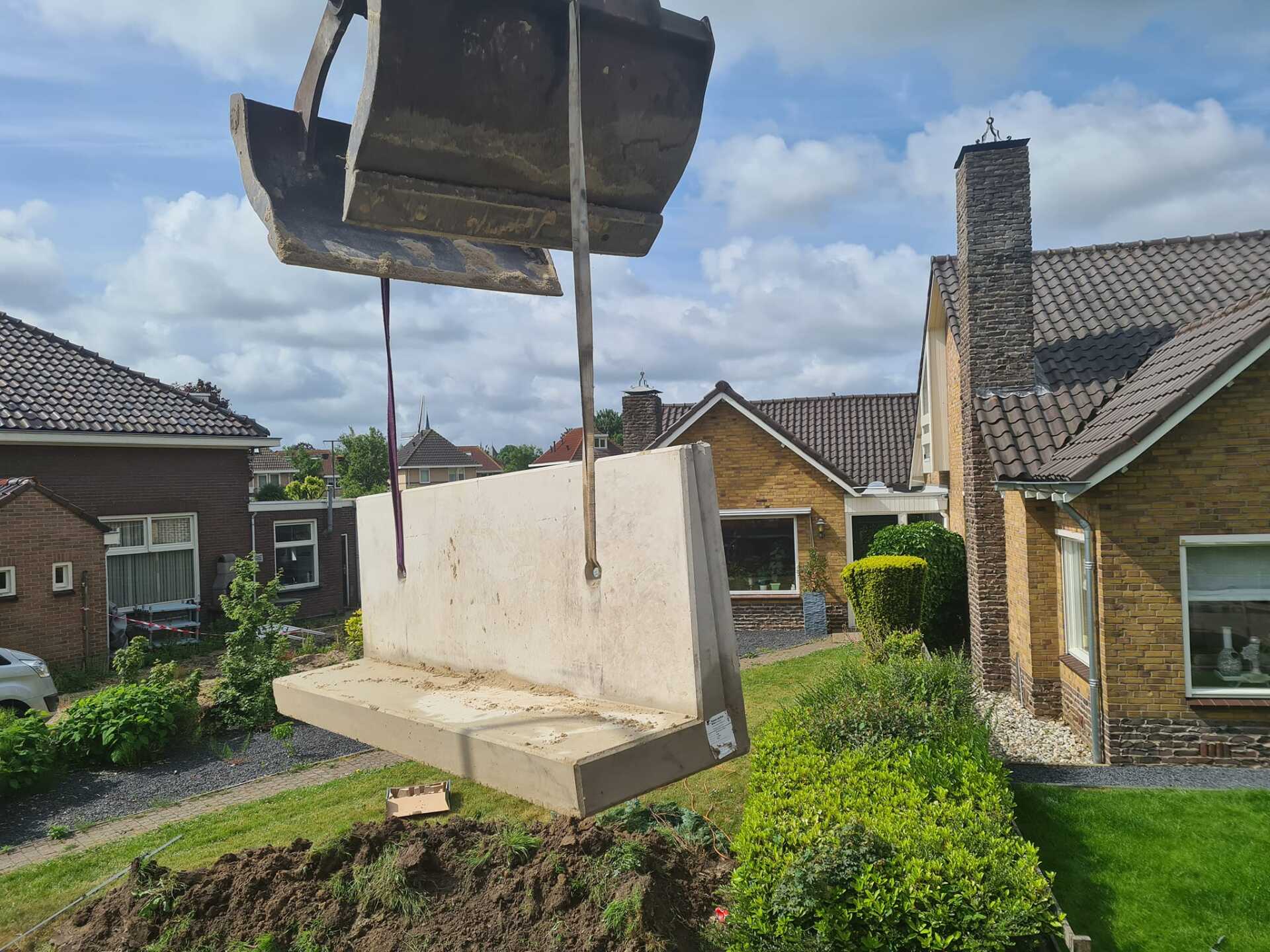 Keerwand met kraan verplaatsen