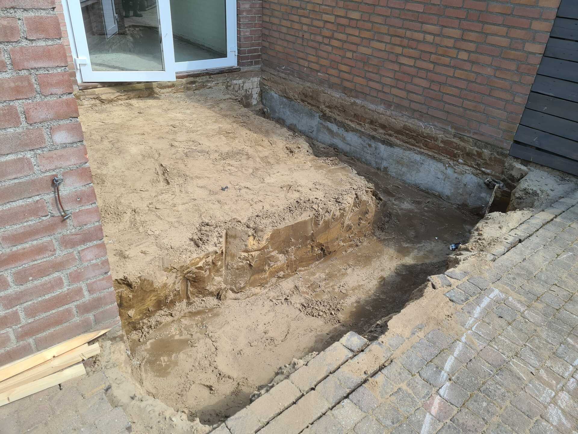 Fundering uitgraven Rosmalen