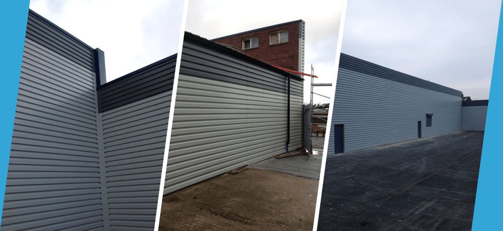 three examples of industrial cladding