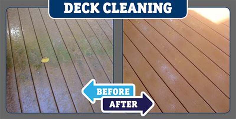before and after deck cleaning