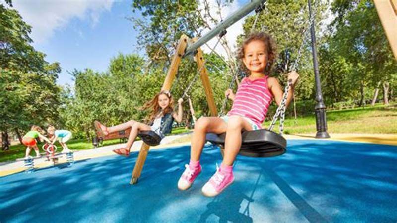 children swinging