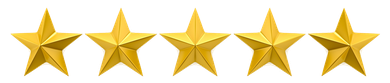 A row of gold stars on a white background.