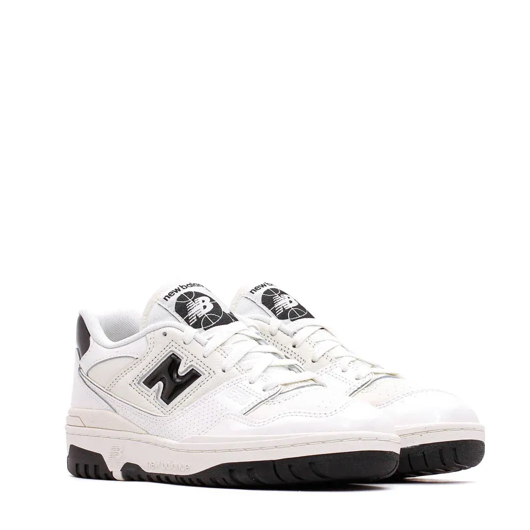 New Balance- 550 Sea Salt with Black Patent Leather