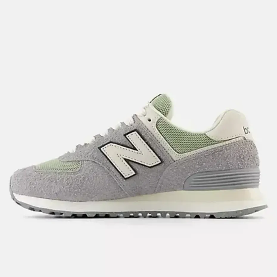 New Balance-574 Slate Grey with Olivine Women's