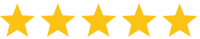 A row of yellow stars on a white background.
