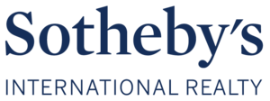 The sotheby 's international realty logo is blue and white