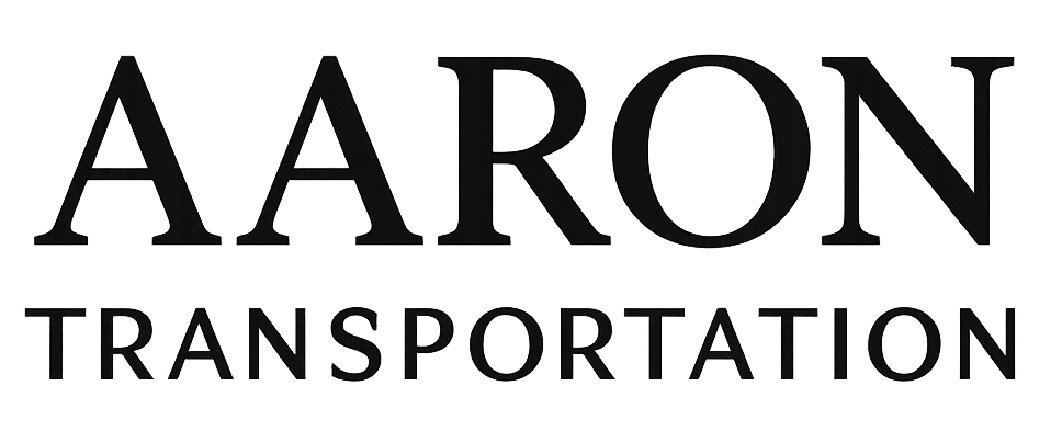 Aaron Transportation logo in black text on a white background. The word "AARON" is above "TRANSPORTATION."