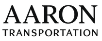 Aaron Transportation logo in black text on a white background. The word "AARON" is above "TRANSPORTATION."