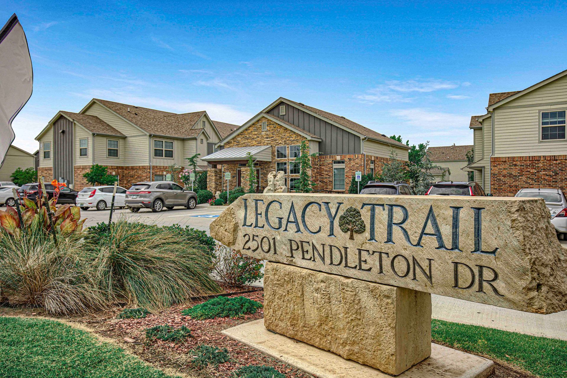 legacy trail apartments sign