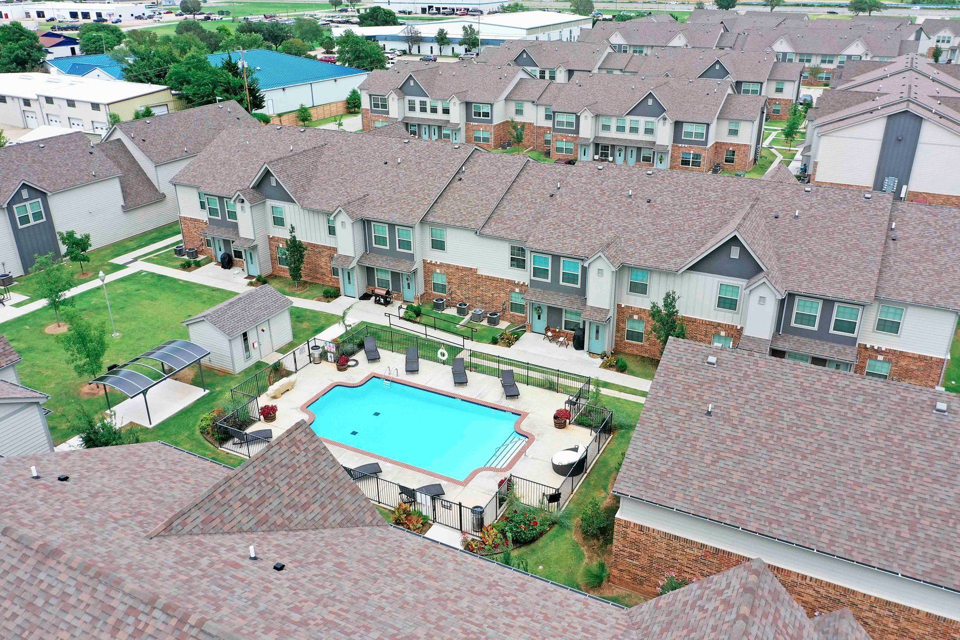 view of pool from top