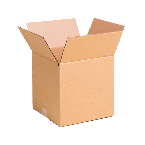 Embalagem de papelão aberta