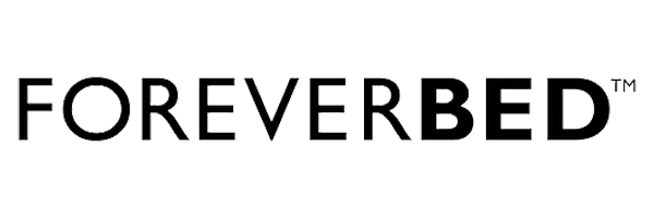 A black and white logo for foreverbed.