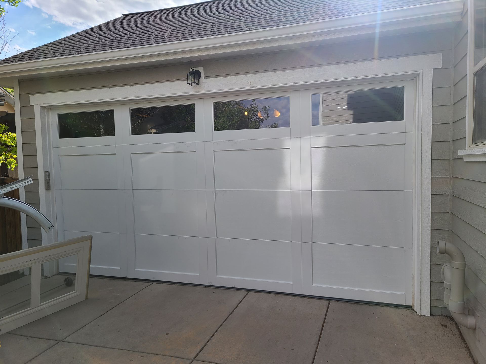 16x8 Custom overlay door in Stapleton Colorado