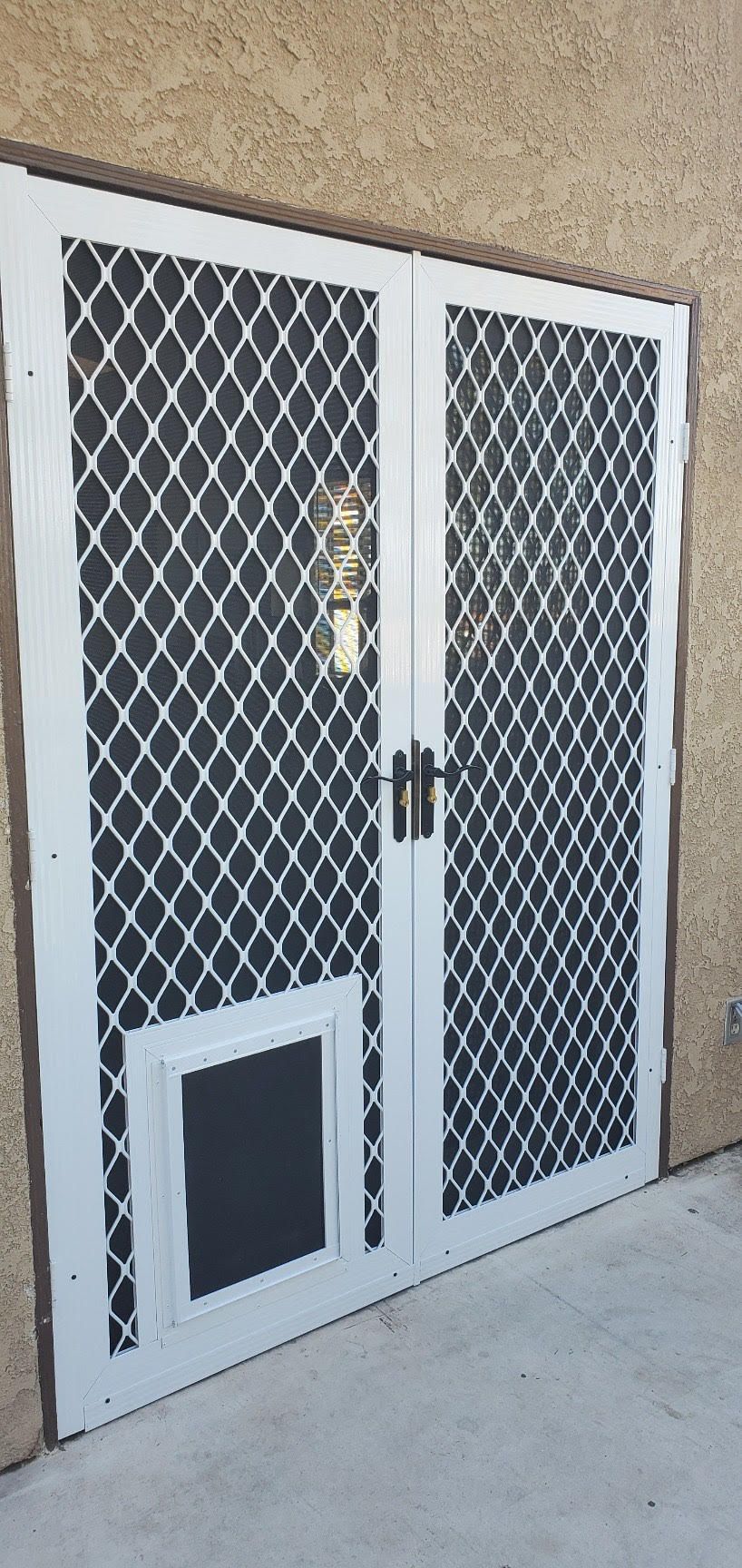 Aluminum security screen door installed by Mobile Screen Repair in Riverside, CA.
