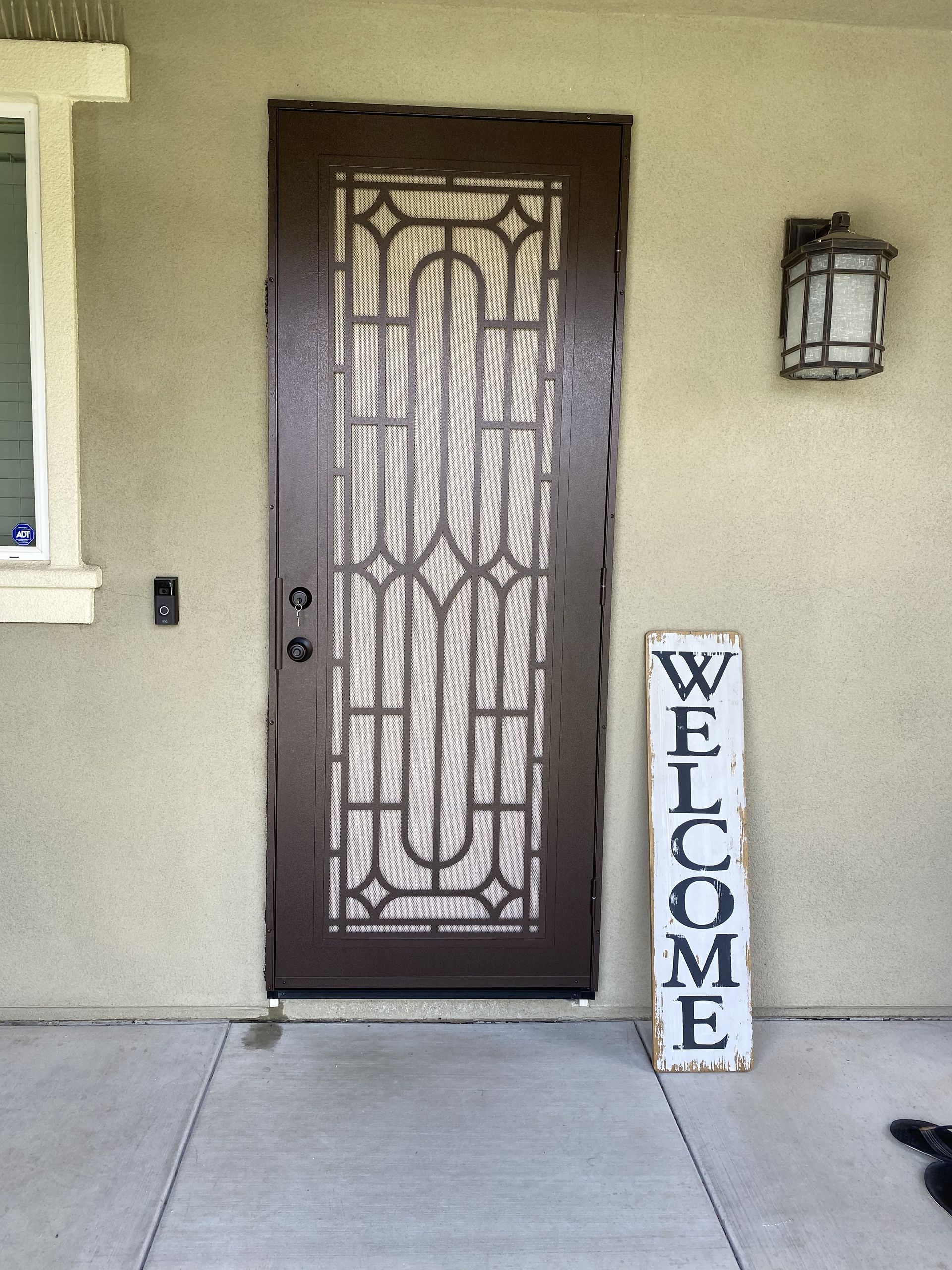 Installed by Mobile Screen Repair, a premium door with an Esses design in Riverside.