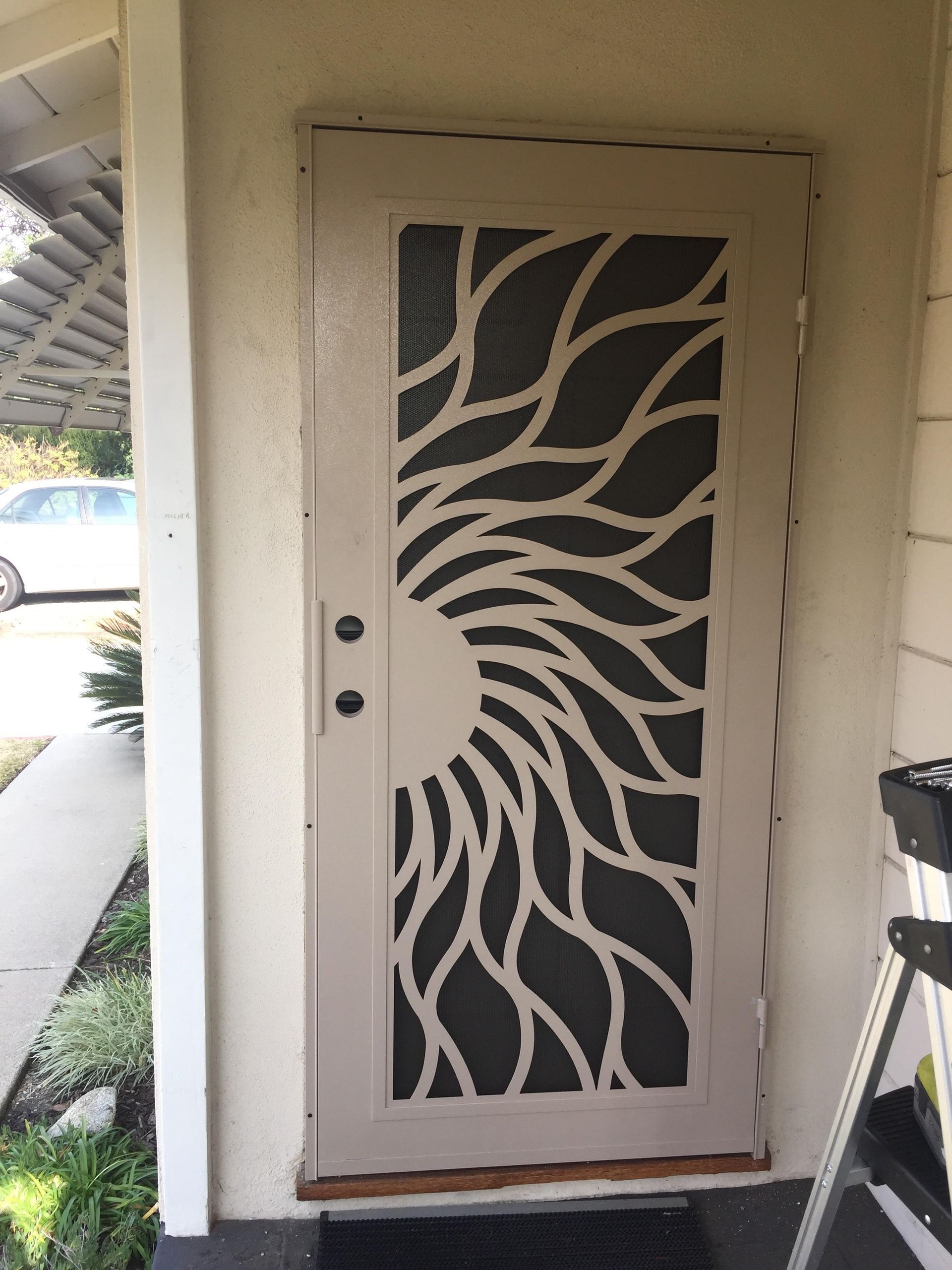 Installed by Mobile Screen Repair, white premium door in Riverside, CA.