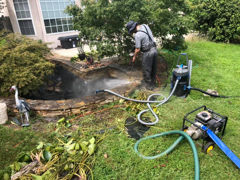 Fish Pond Cleaning — Newnan, GA — Aqua Gardens