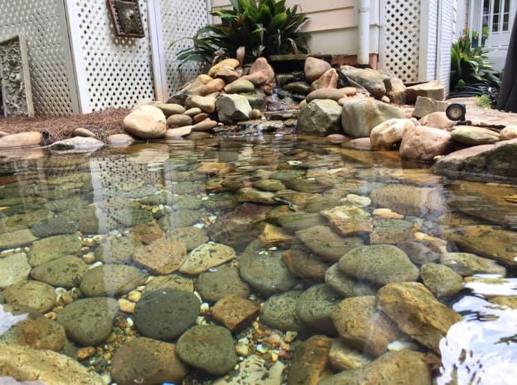 Pond with Different Kind of Stones — Newnan, GA — Aqua Gardens