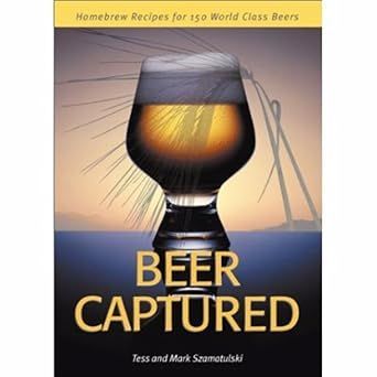 A book called beer captured has a glass of beer on the cover