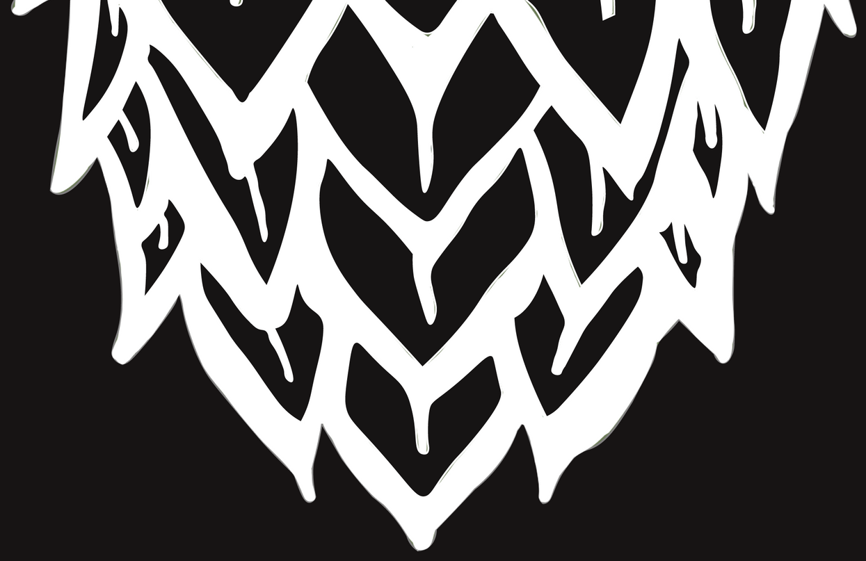 A black background with a white pattern on it