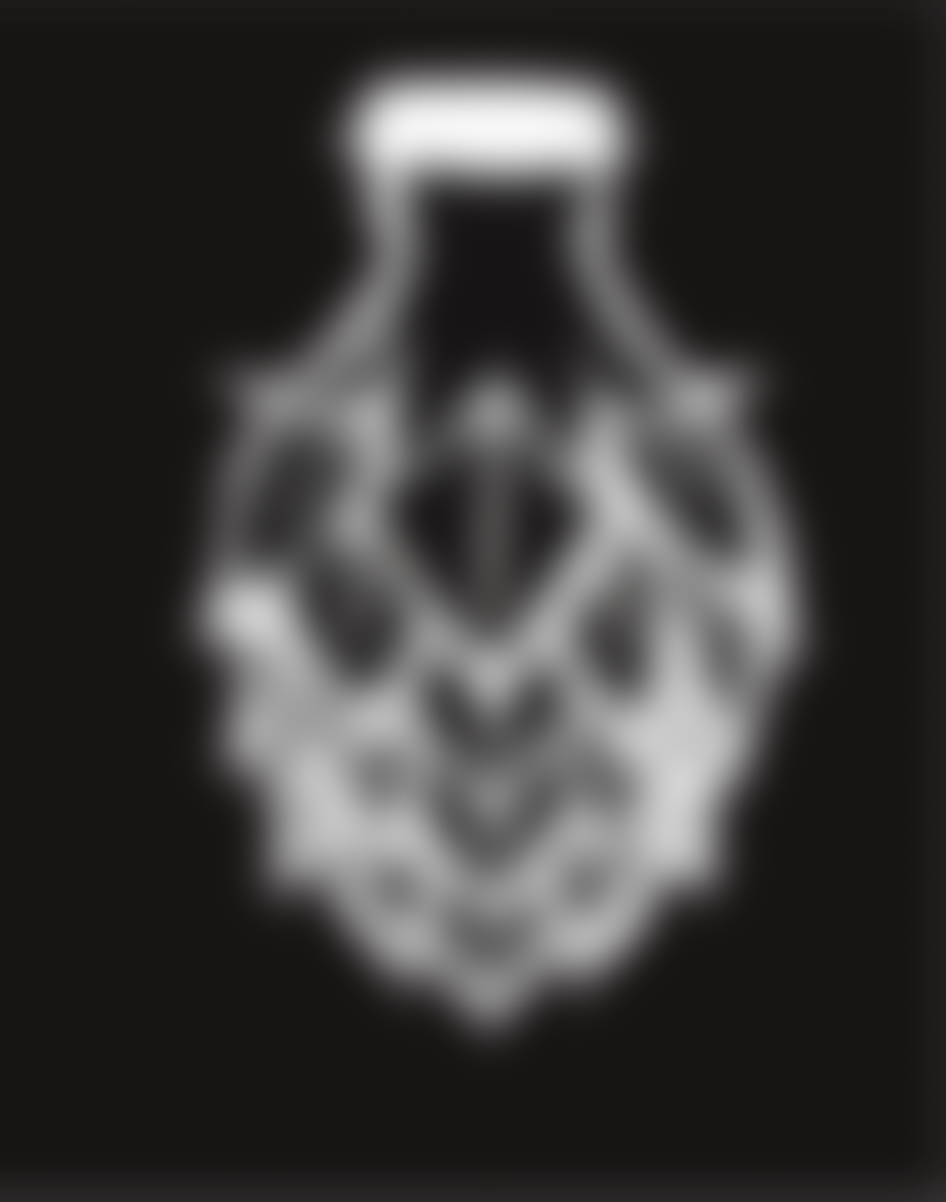 A blurred image of a vase on a black background