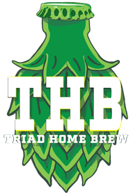The logo for the biad home brewing company is a green bottle with a hop on top of it.