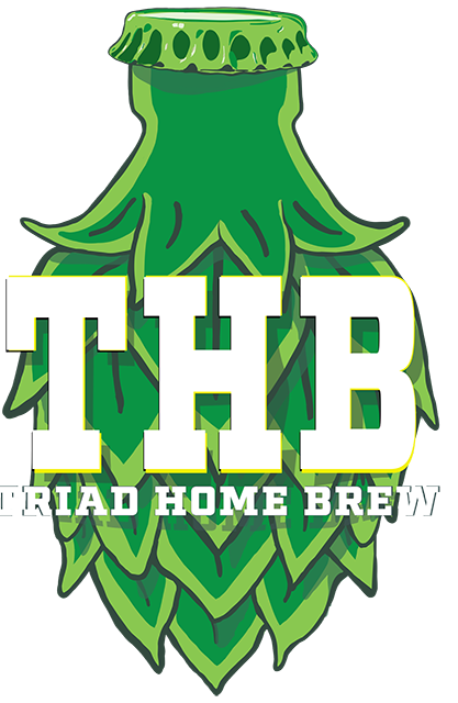 A logo for trinidad home brew with a green bottle and hops.
