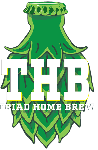 A logo for trinidad home brew with a green bottle and hops.