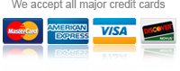 We accept all credit cards